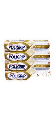 4 Pack - PoliGrip Super, Denture Adhesive Cream, Extra Care - 2.2 oz Each