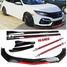 Front Bumper Lip Splitter Spoiler 86.6 Side Skirt For Honda Accord Body Kit