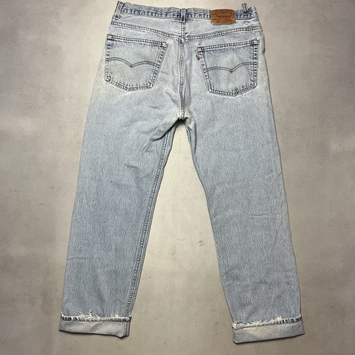 Vintage 90s Levis 501 Light Wash Denim Jeans made in USA Vintage 90s Levis 501 Light Wash Denim Jeans made in USA