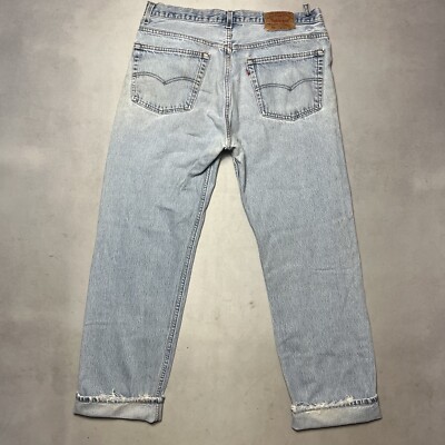 Vintage 90s Levis 501 Light Wash Denim Jeans made in USA 38x32 | eBay