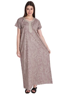 indian maxi night dress Women Large Satin Night Wear Nightwear 46" Bust Size Satin Nighty Sleepwear Maxi Satin Night Gown Indian Nighty Satinusa Seller
