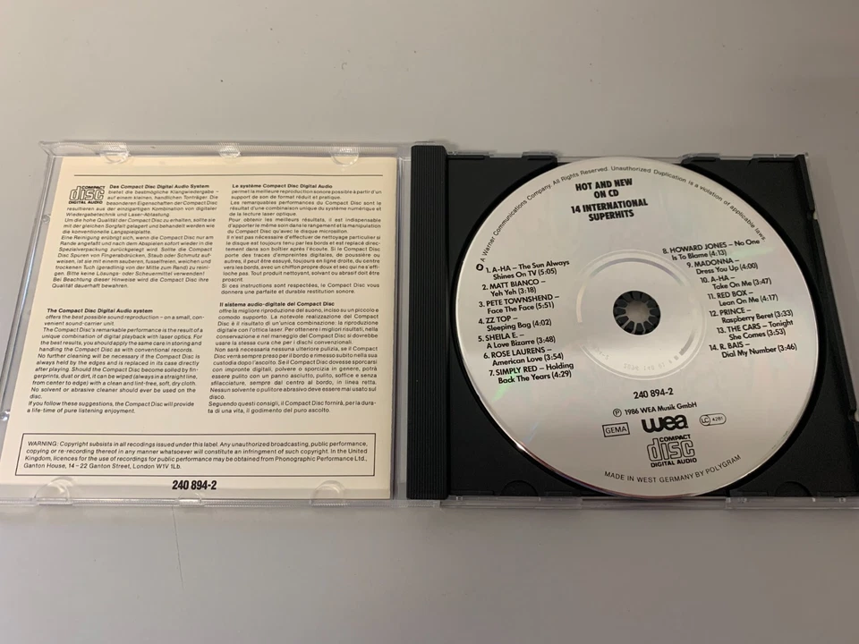 Various - Hot And New On CD - CD © 1986 - a-ha,Matt Bianco,ZZ Top,H.Jones,Prince - Bild 2 von 3