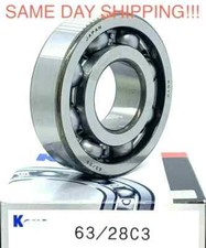 KOYO 63/28 C3 DEEP GROOVE BALL BEARING, OPEN, NO SEALS 28x68x18 mm