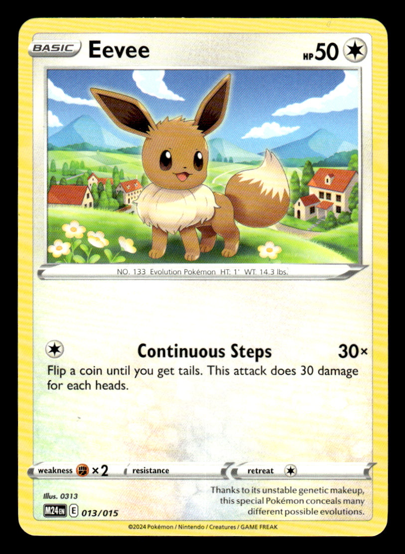 Eevee 2025 McDonald's Happy Meal Pokemon Promo Card M24 en E 013
