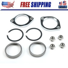 Exhaust Flange Install Kit Pair Flanges Gaske...