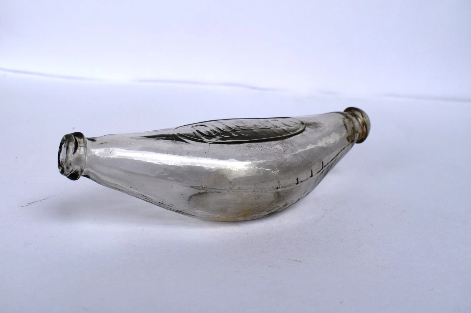 Vintage Queen Feeder Biberon Baby In Vetro A Banana Doppio Terminale F29 250ml