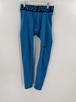 Nike Pro Compression Pants Performance Championship Tights Athletic Blue  Mens M