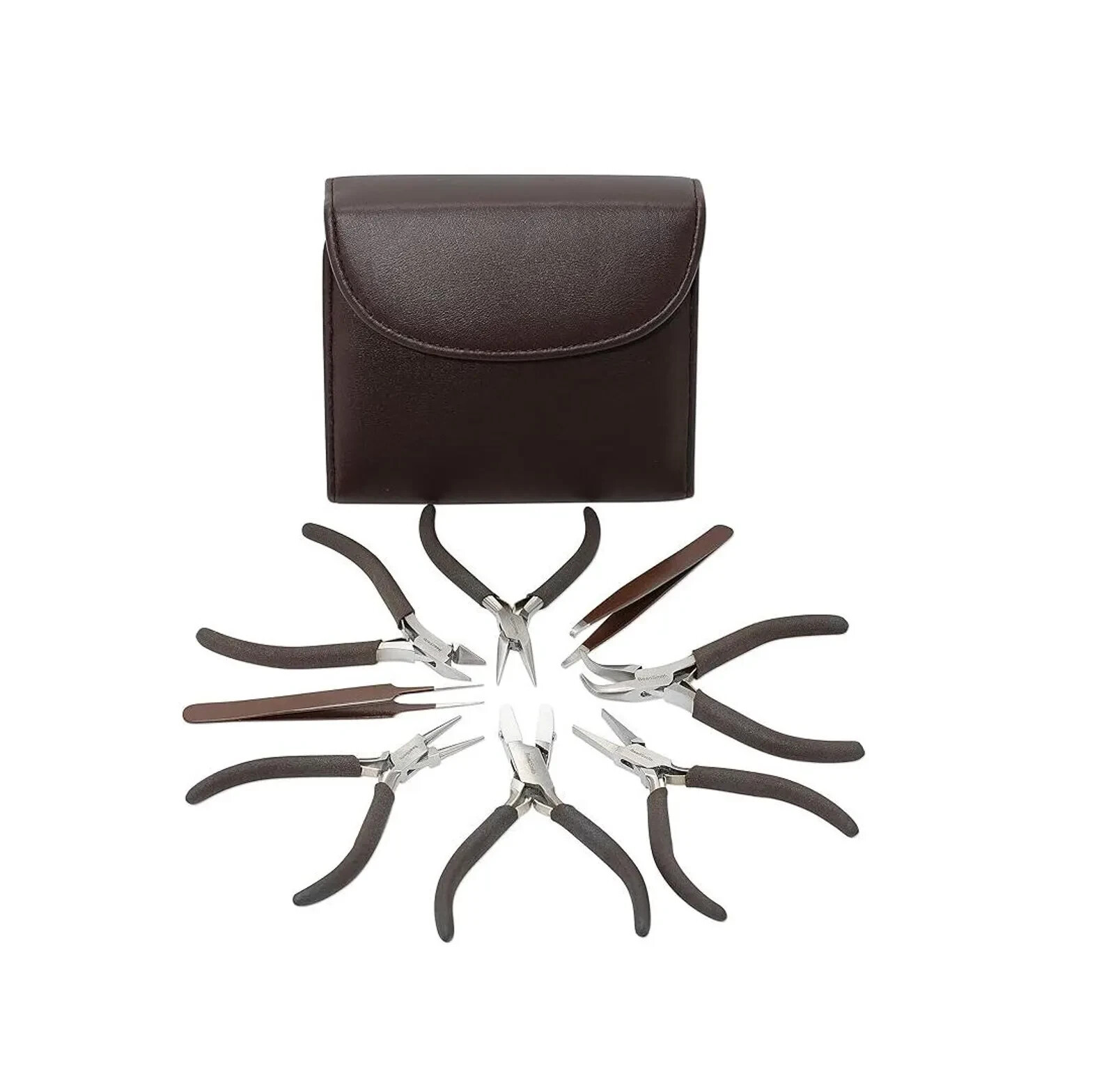 The Beadsmith Fashion Color Pliers – Set of 8 Coordinated Tools Chocolate