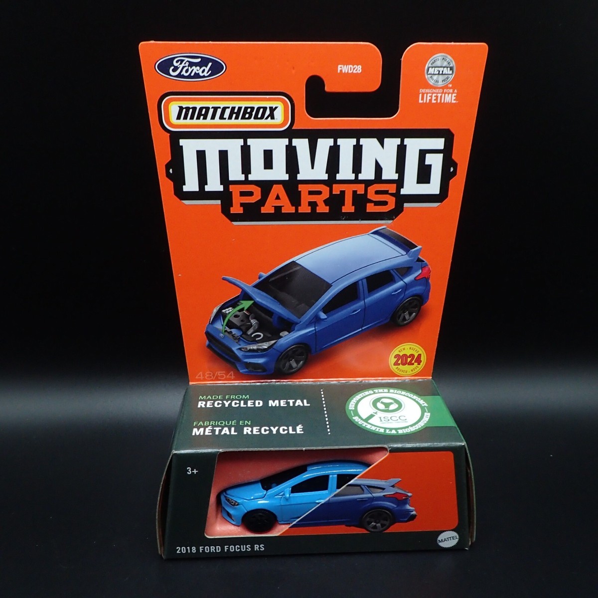 2024 MATCHBOX MOVING PARTS 2018 FORD FOCUS RS OPENING HOOD CASE M
