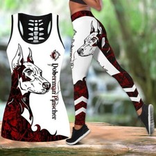Doberman Pinscher 3D Print Sleeveless Shirt Summer Vest for Women Plus Size Yoga