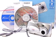 [NEAR MINT] Olympus X-200 CAMEDIA CCD 3.2MP Compact Digital Camera AA Japan #332