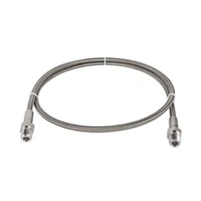 FITOK PTFE-Lined Stainless Steel Braided Hose 1/4 Male NPT 316 SS 24 in Long