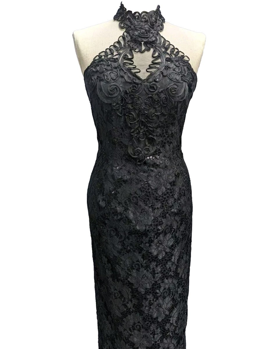 chinese dress ladies Black Lace Gothic Choker Necklace 30cm / 12 inch