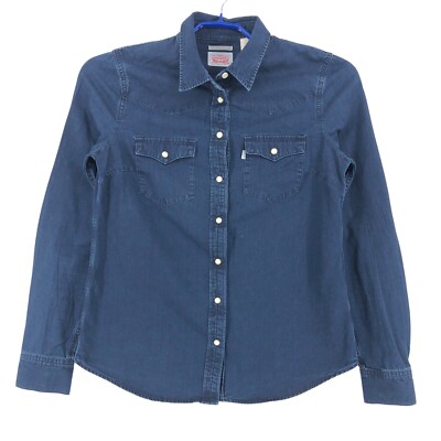 LEVI'S STRAUSS CO Women Denim Casual Classic Fit Shirt Size S