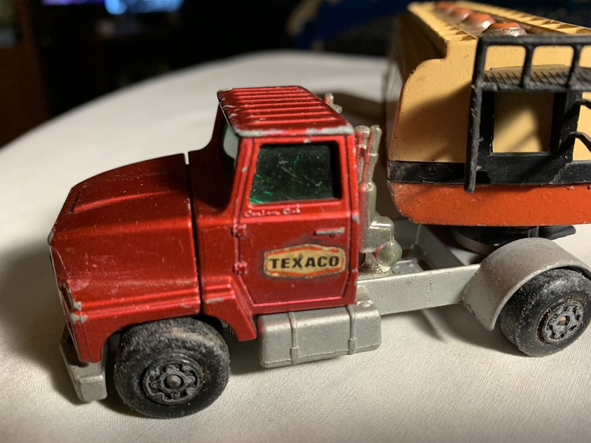 Vintage 1973 Matchbox Super Kings Texaco Articulated Ford Tanker K