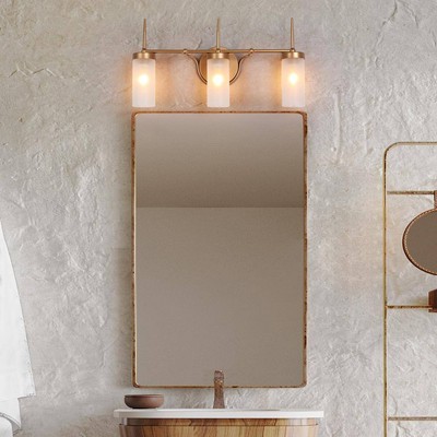 Zevni Lighting Black And Gold Vanity Light Nalia Modern Brass Gold ...