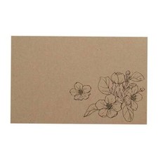 50x Kraft Flower Paper Craft Cards Cardstock 10x6.5CM Wedding Name Place Card