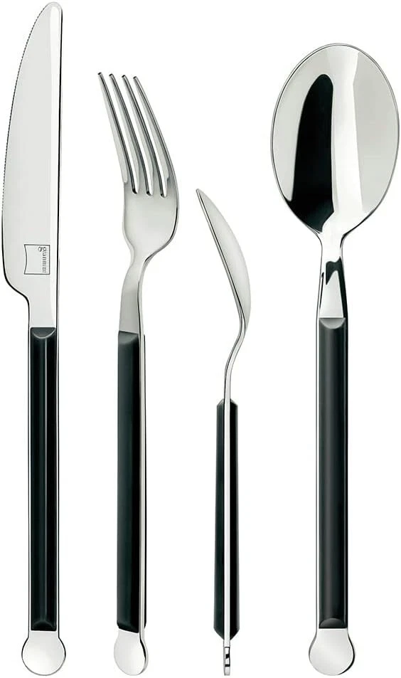 Set Posate 24pz Giannini Inox 18/10 Design Antonella Filippini Colori Assortiti - Immagine 3 di 4
