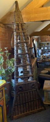 Vintage Antique Cart Upcycled into a Hall Stand Coat Hat Rack Hooks  254cm UK