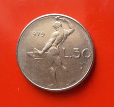 50 LIRE 1979 ERRORE -SENZA L'1 DELLA DATA E CON 9 EVANESCENTE AL ROVESCIO [A426]