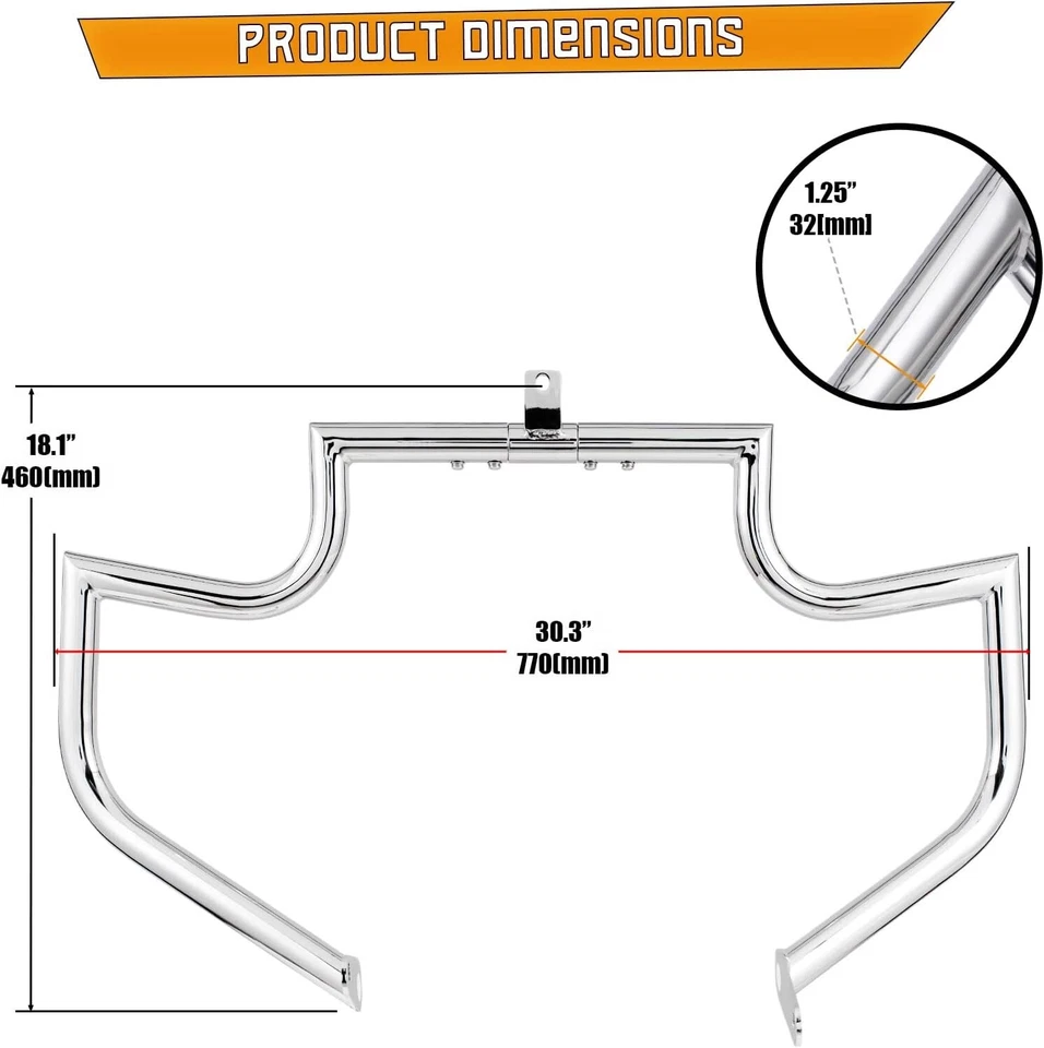 New Honda Shadow Aero VT 750 Highway freeway Crash Bar Engine Guard 2004-2024 - Image 3 of 3
