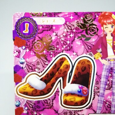 02ｰ37 N Leopard fur sandals Juri Kurebayashi Aikatsu! Card JAPAN