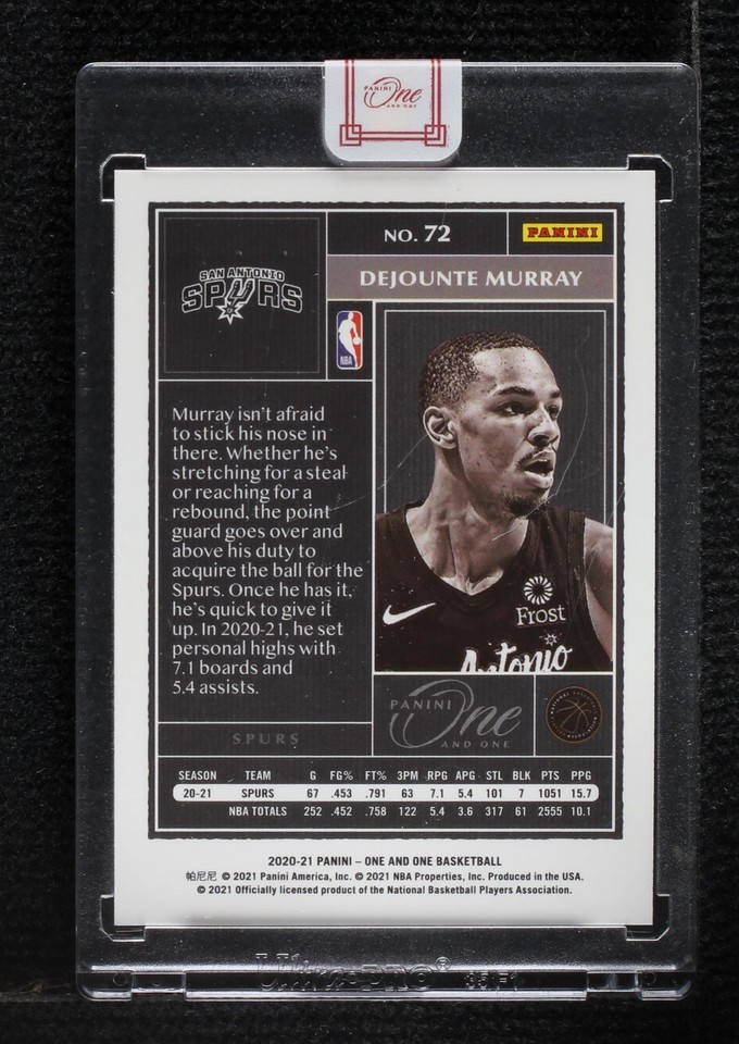 2020-21 Panini One and One - Dejounte Murray #72 for sale | eBay
