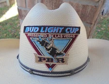 BUD LIGHT CUP "PBR" PRESENTED BY LAS VEGAS ADHESIVE BACK CLOTH PATCH 3.75 BY 3"