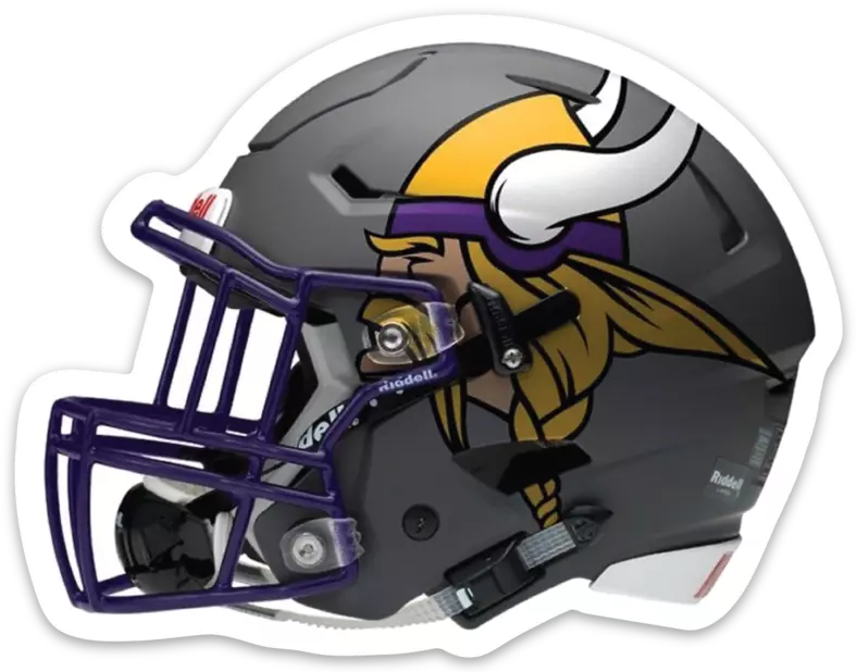 Minnesota Vikings Helmet w/ Norseman Logo Type Die-cut MAGNET