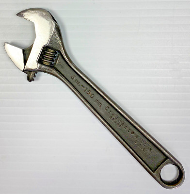 Vintage CRESCENT Tool Company CRESTOLOY 6'' Black Oxide Adjustable Wrench USA