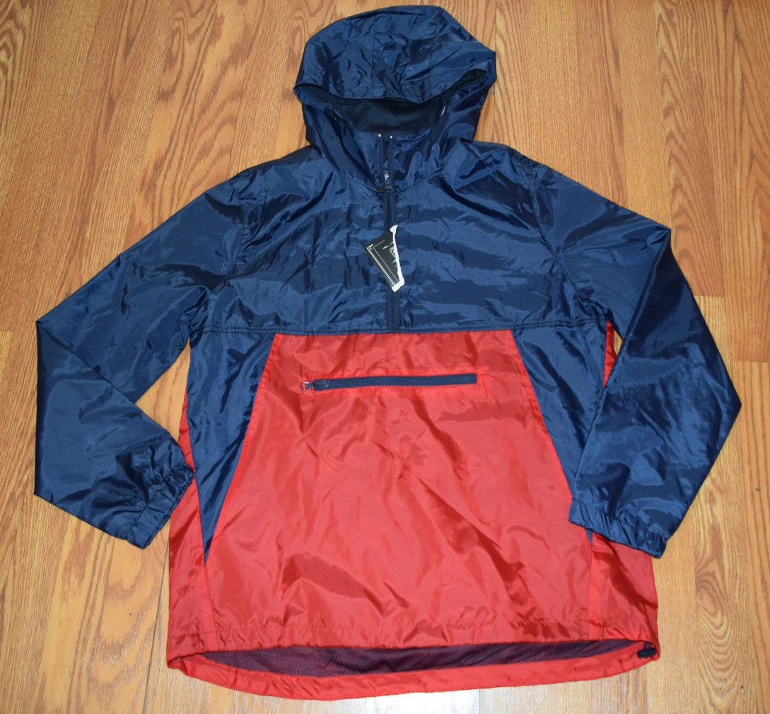 NWT Mens COMPANY 81 Red Navy Wind Breaker Packable 1/4 Zip Jacket M Medium
Opens in a new window or