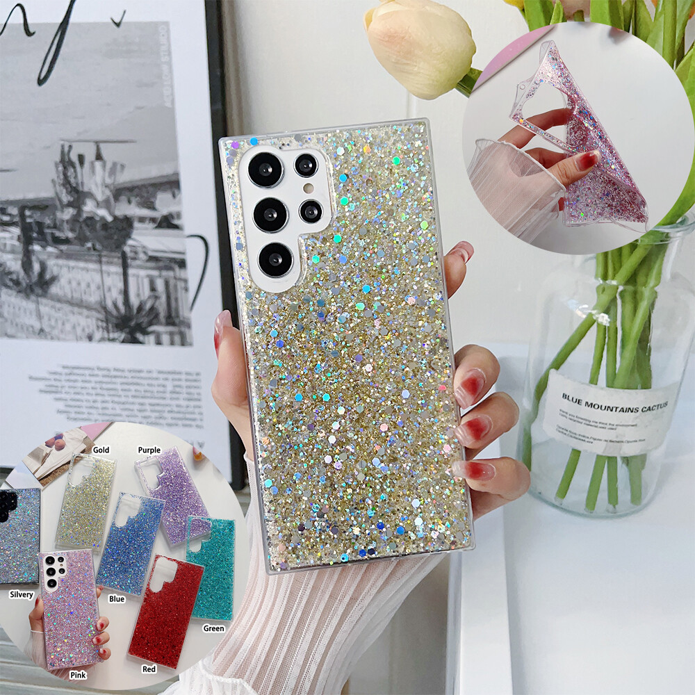 For Samsung S23 Ultra S22 S21 FE S10E S7 Shockproof Bling Glitter TPU Phone Case-image