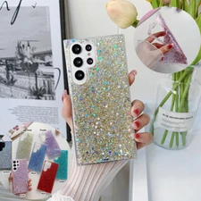 Shockproof Bling Glitter TPU Phone Case For Samsung Galaxy S25 S24 S23 S22 S20S8