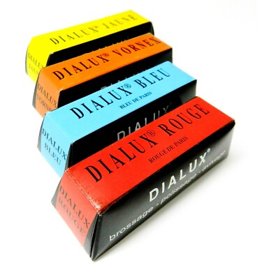 Dialux Jewelry Polishing Compound Set - 8 Colors For Gold, Silver & Metals (Red)