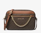 MICHAEL KORS Crossbody Bag JET SET ITEM LG EW ZP CHAIN XBODY Brown