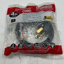 Certified Appliance Accessories Dryer Cord 30A 4ft 4 Wire 30Amp 125/250V 90-2020