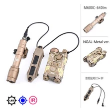 Hunting Metal NGAL Red Green Blue laser IR laser Dual switch M300 LED Flashlight