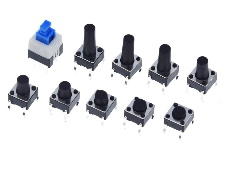 180pcs 10 Value 4.3-14mm Small Mini Micro Momentary Tactile Push Button ...