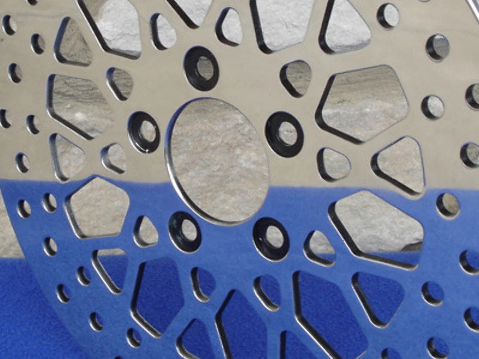 PARA HARLEY RADIOS DE MALLA DELANTEROS ROTORES DE FRENO PAR 84-99 PIEZAS CON PERNOS LIBRES Foto 3 de 4