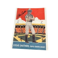 Steve Cauthen Signed 8.5x11 Photo! Triple Crown Winning Horse Jockey on Affirmed