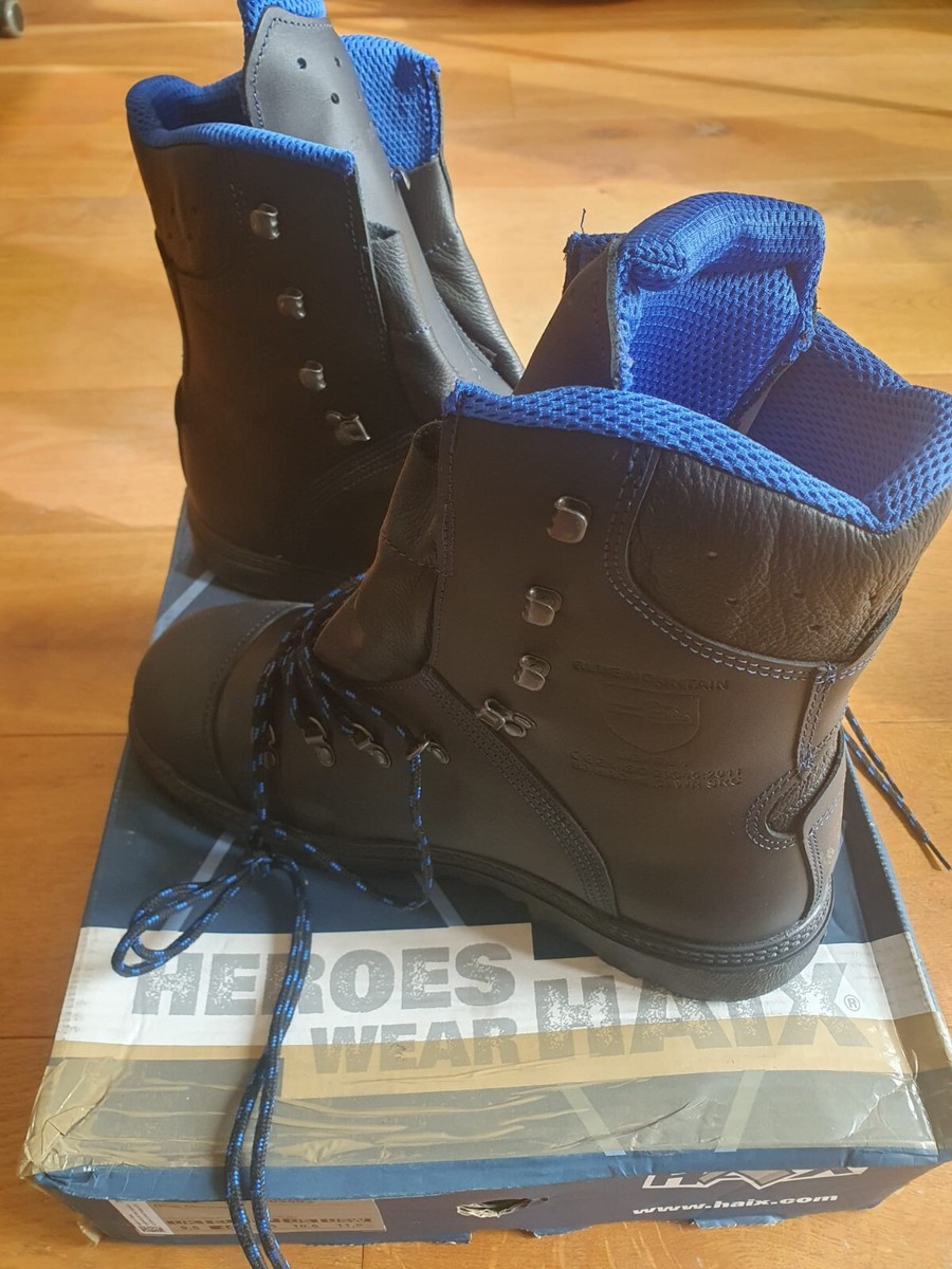 HAIX BLUE MOUNTAIN GORETEX BLACK CHAINSAW BOOTS SIZE UK EU 44
