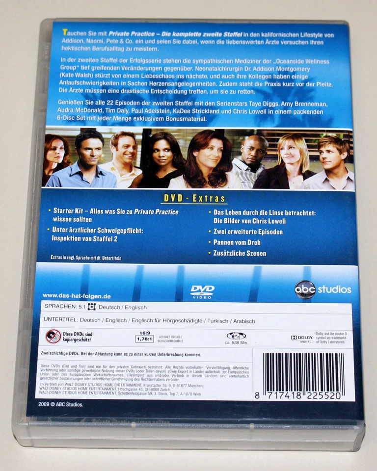 PRIVATE PRACTICE - KOMPLETTE ZWEITE STAFFEL - EXTENDED EDITION 6 DVDs - SEASON 2 - Bild 2 von 2