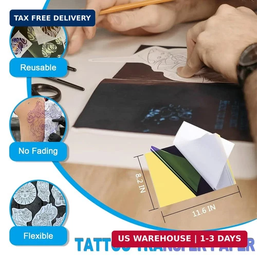 Emalla 3MM Tattoo Skin Practice Kit - 13Pcs Fake Skin and Stencil Paper Kit Incl image 2