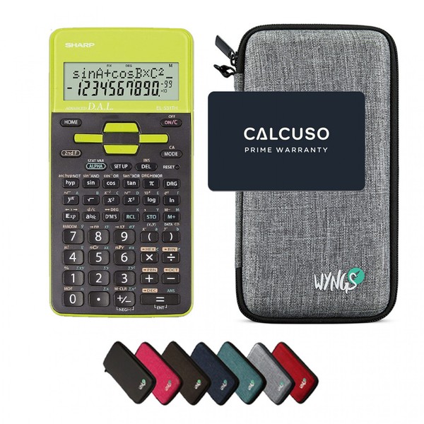 Sharp EL-531TH Taschenrechner + Schutztasche Hellgrau-image