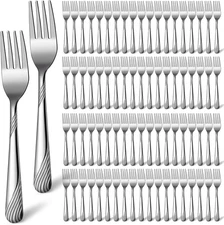 150 Pcs Metal Dinner Forks Bulk Set 6.9 Inches Stainless Steel Forks Silverware 