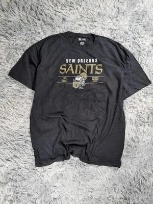 Vintage T-Shirt Nfl New Orleans Saints Team Apparel Schwarz Grafik Fußball USA