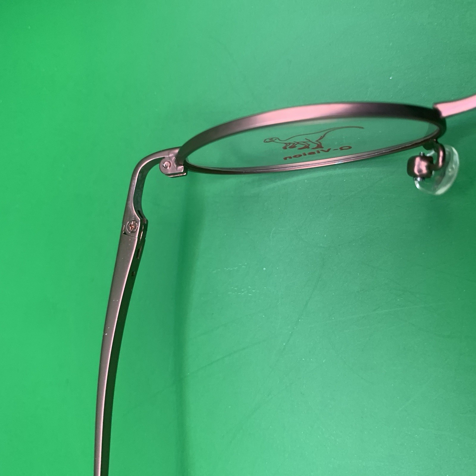 Q-Vision Round Oval Eyeglass Frames Rose Gold Metal Full Rim Women Men Unisex - Thumbnail 5