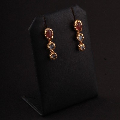 Studio Z vergoldete Sterling Ohrringe mit Zirkonia ''Magna'' NEU!