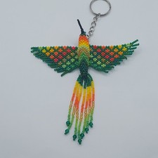 Anh&auml;nger Kolibri 11&times;12 Cm. Handarbeit Aus Perlen Schl&uuml;ssel Tasche Auto Anh&auml;nger