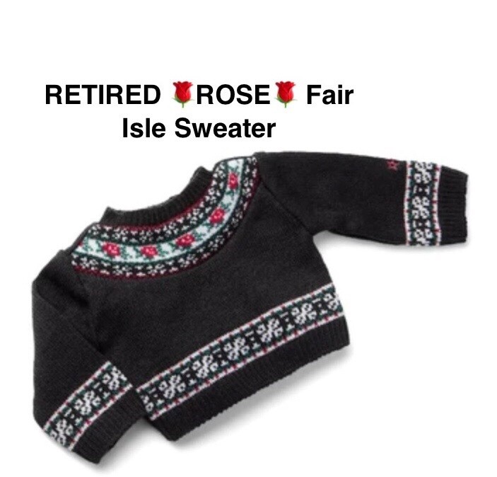 NEW! Sealed AMERICAN GIRL Janie and Jack Rose Fair Isle Sweater-Rel and Ret 2024